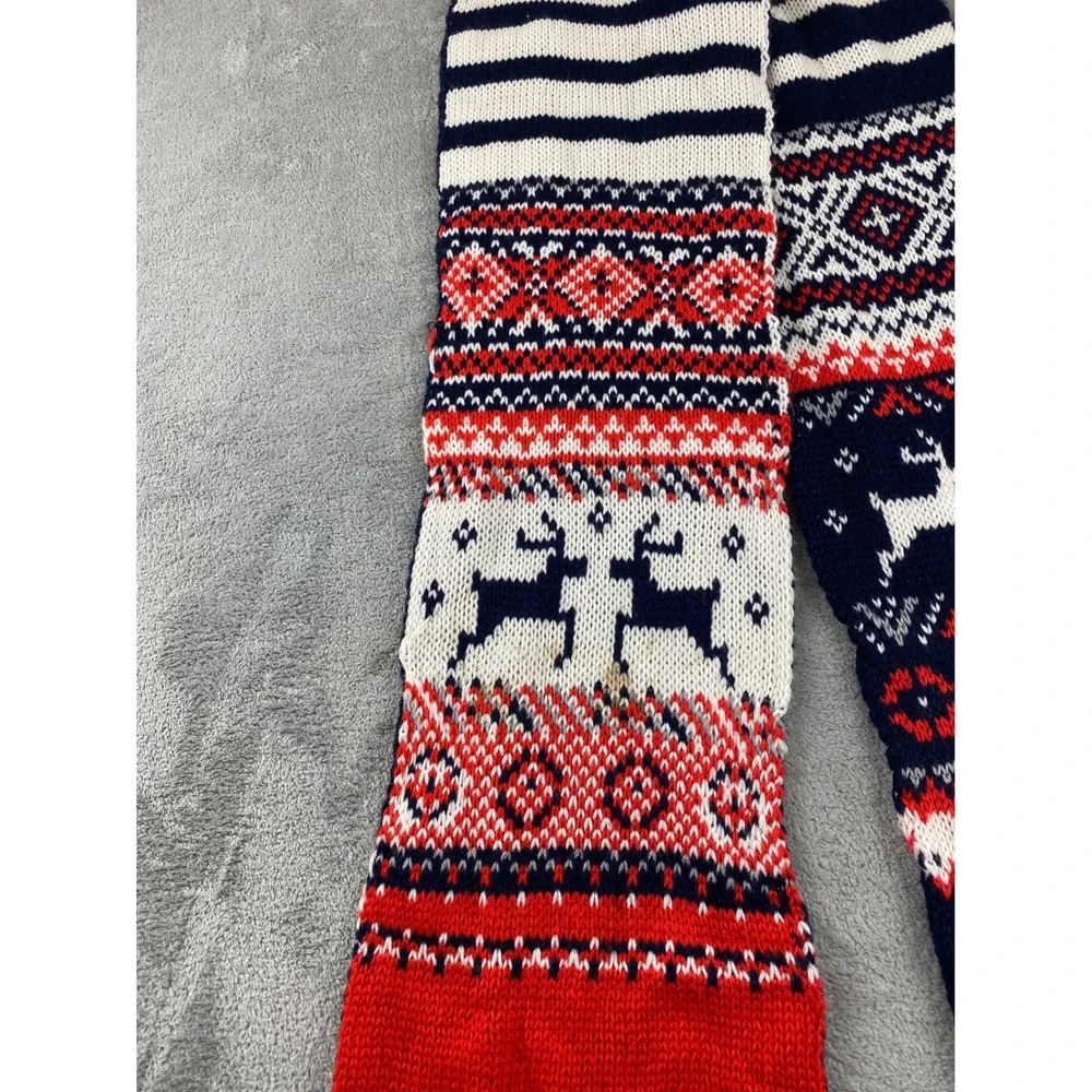 Old Navy Women's Winter Scarf Holiday‎ Christmas Reindeer One Size
